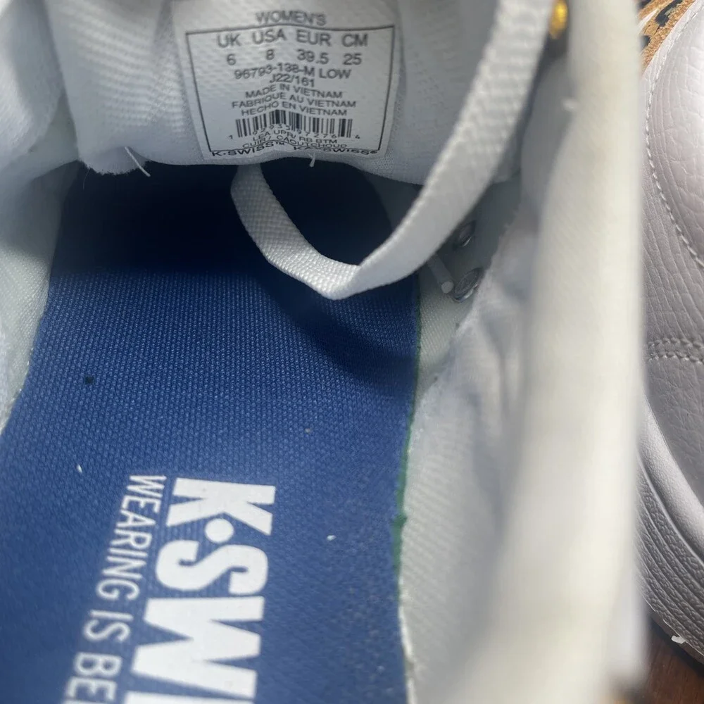 K-Swiss Women's Court Pro II TIGER STRIPES Shoes Size 8M EUR 39.5